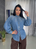 Camicia Denim perla