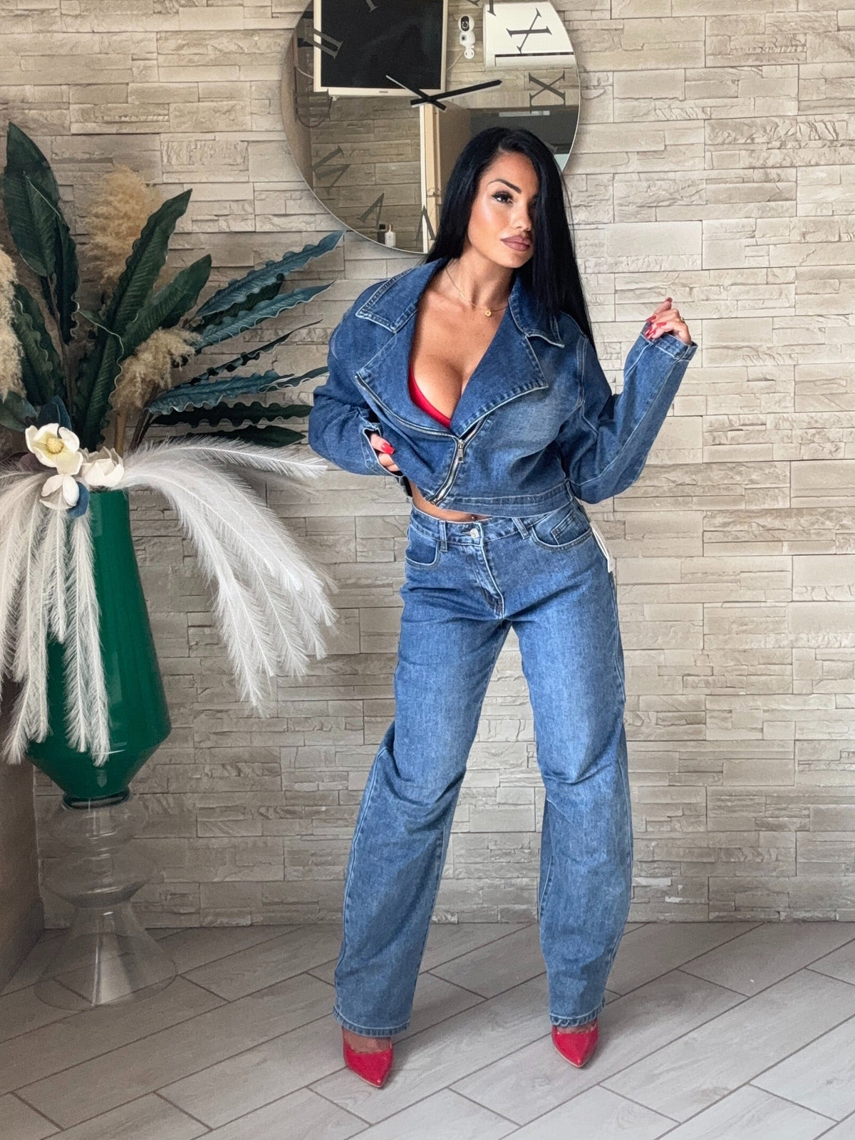 Coordinato Denim Flora L.C
