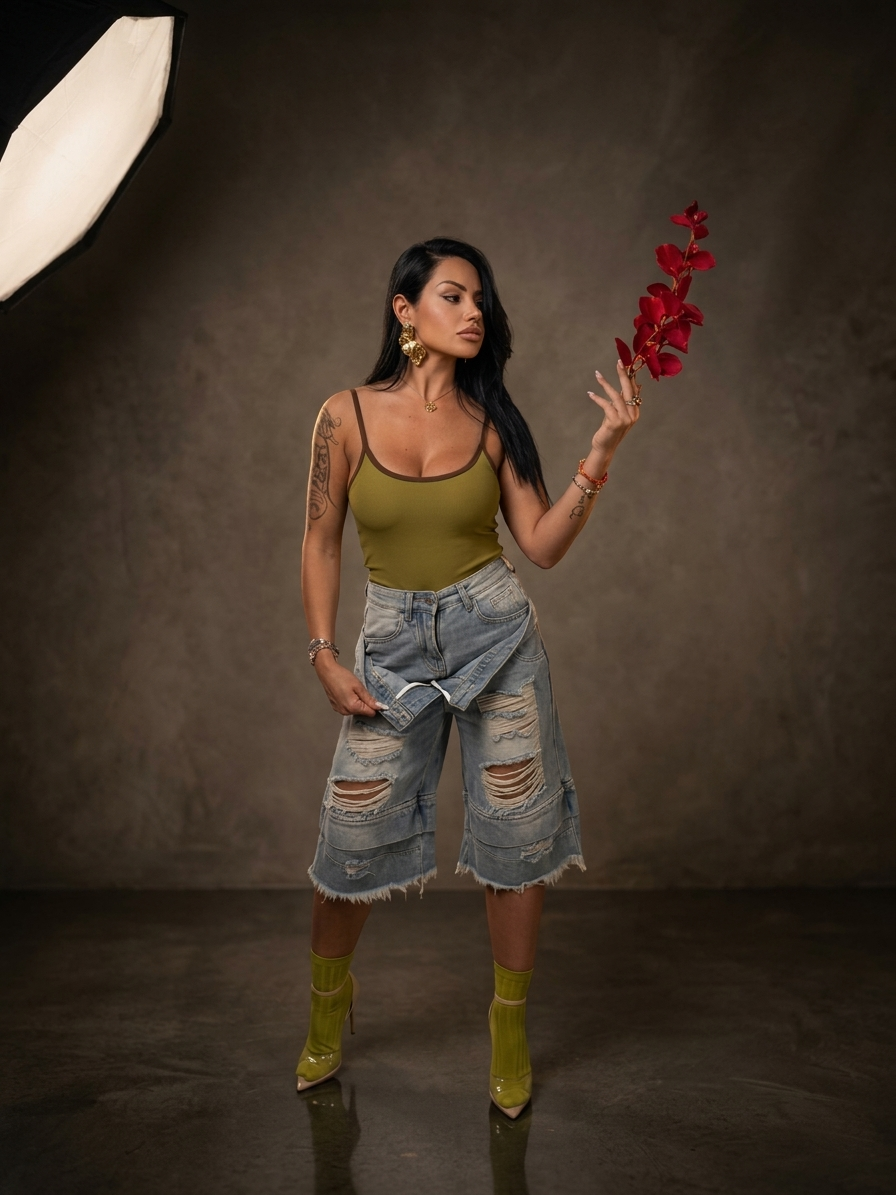 jeans bermuda duo