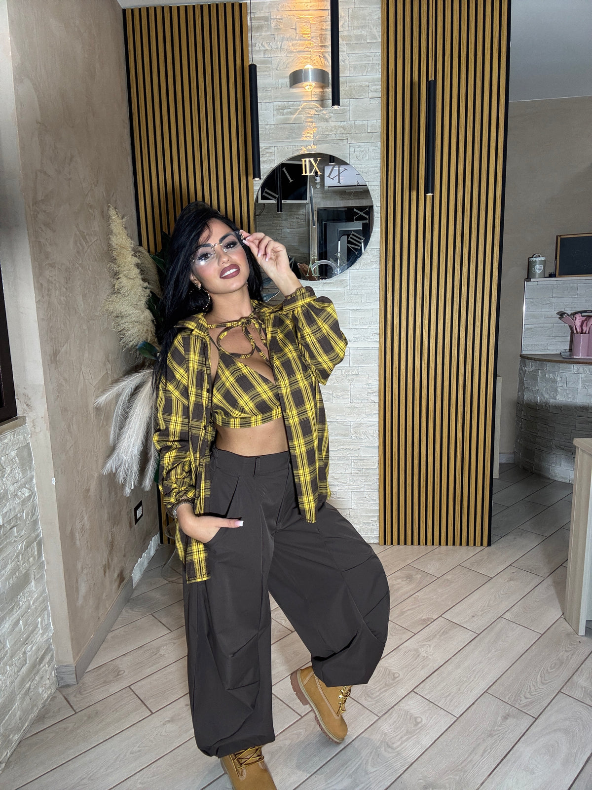 Set camicia + Top scozzese